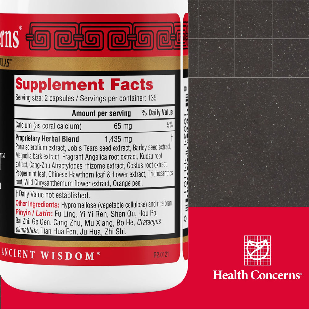 Close-up of Quiet Digestion capsules highlights easy daily support after meals
