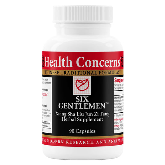Health Concerns Six Gentlemen bottle front showing the digestive support formula