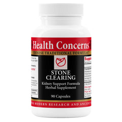 Health Concerns Stone Clearing bottle front showing the herbal blend for urinary support.