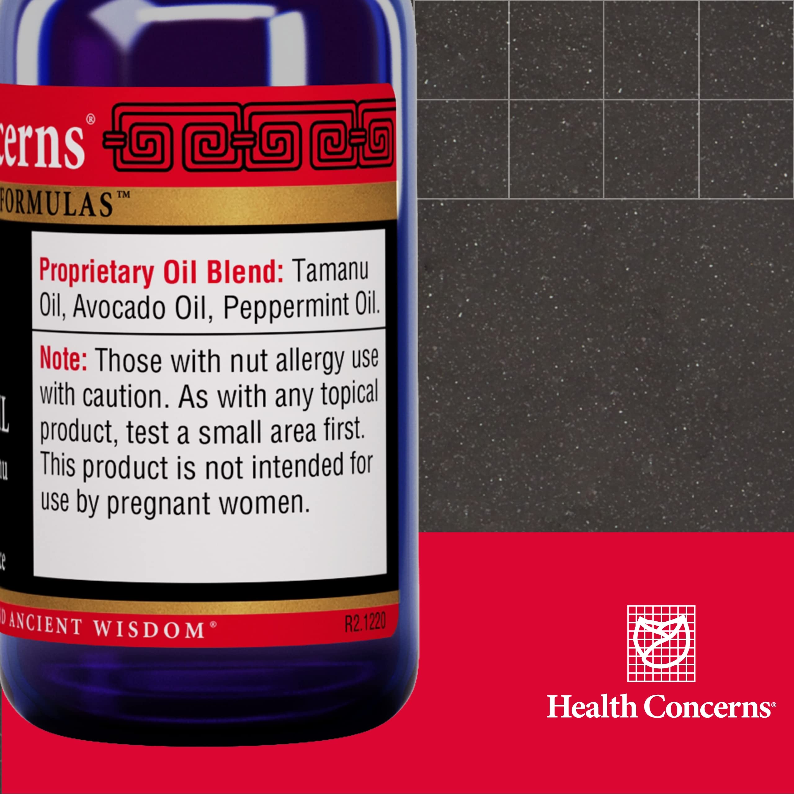 Health Concerns Tamu Oil bottle pour shows easy application on dry skin