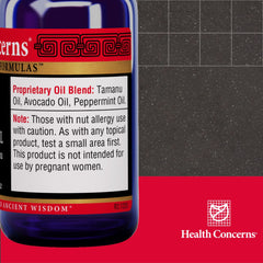 Health Concerns Tamu Oil bottle pour shows easy application on dry skin