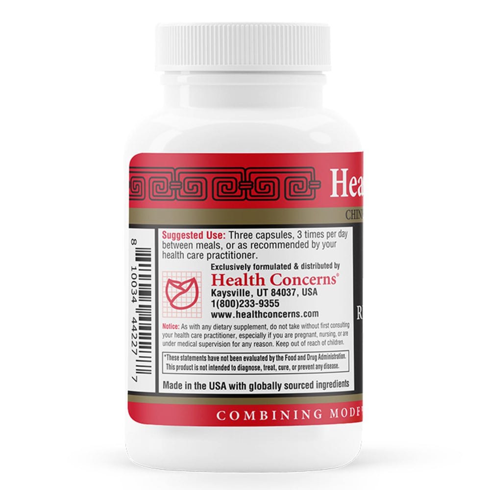 Health Concerns Xanthium Relieve Surface label detailing herbal ingredients.