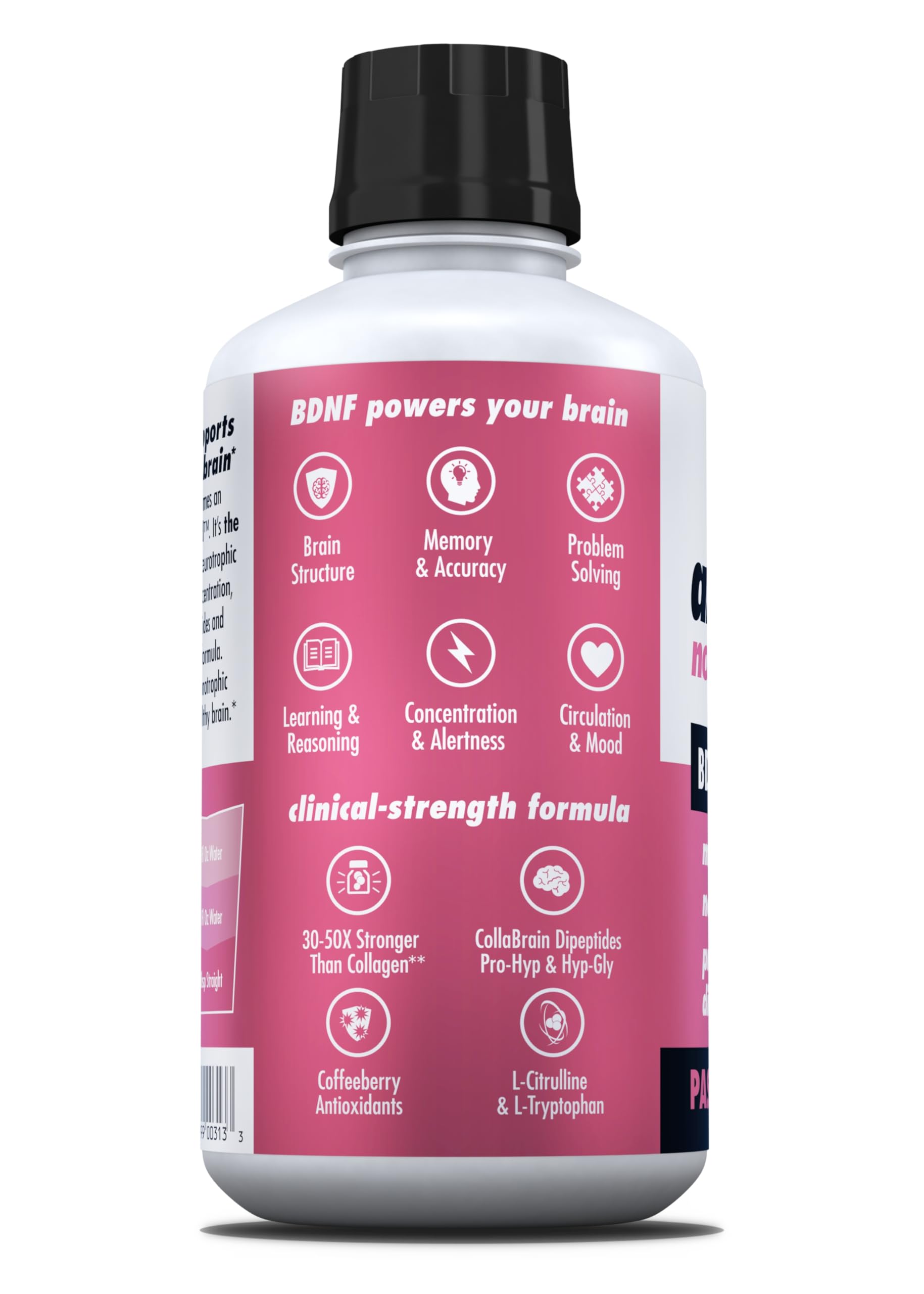 Scoop beside bottle suggests 28 servings per container for daily use.