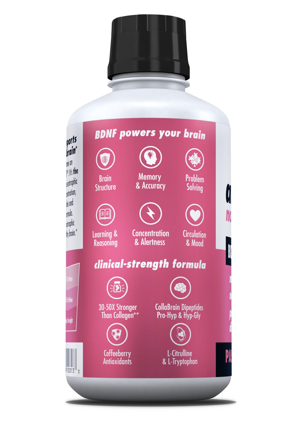 Scoop beside bottle suggests 28 servings per container for daily use.
