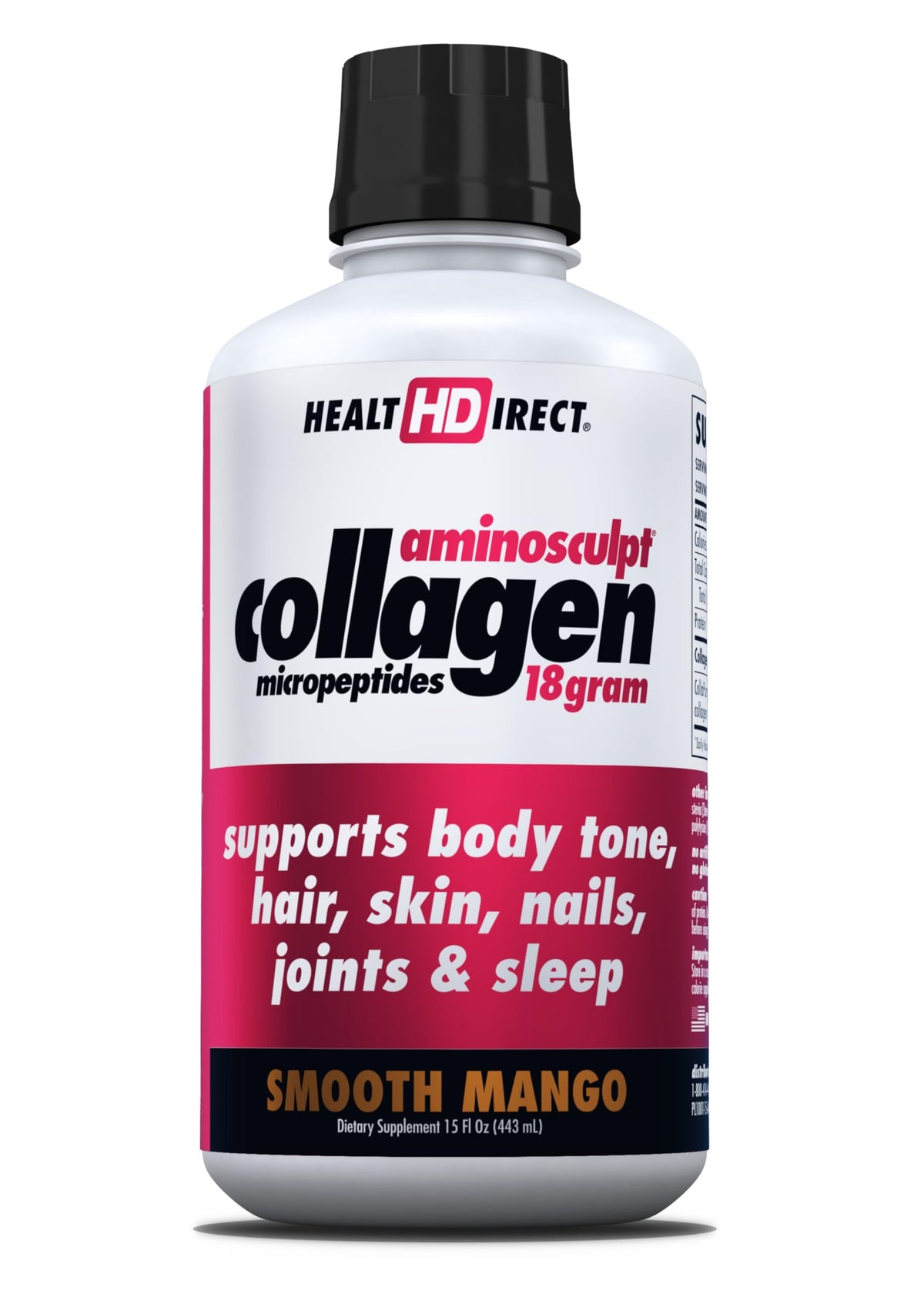 Health Direct AminoSculpt mango bottle for ready-to-drink protein.