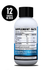 Health Direct AminoSculpt twelve-shot pack displayed on kitchen counter for daily routine.