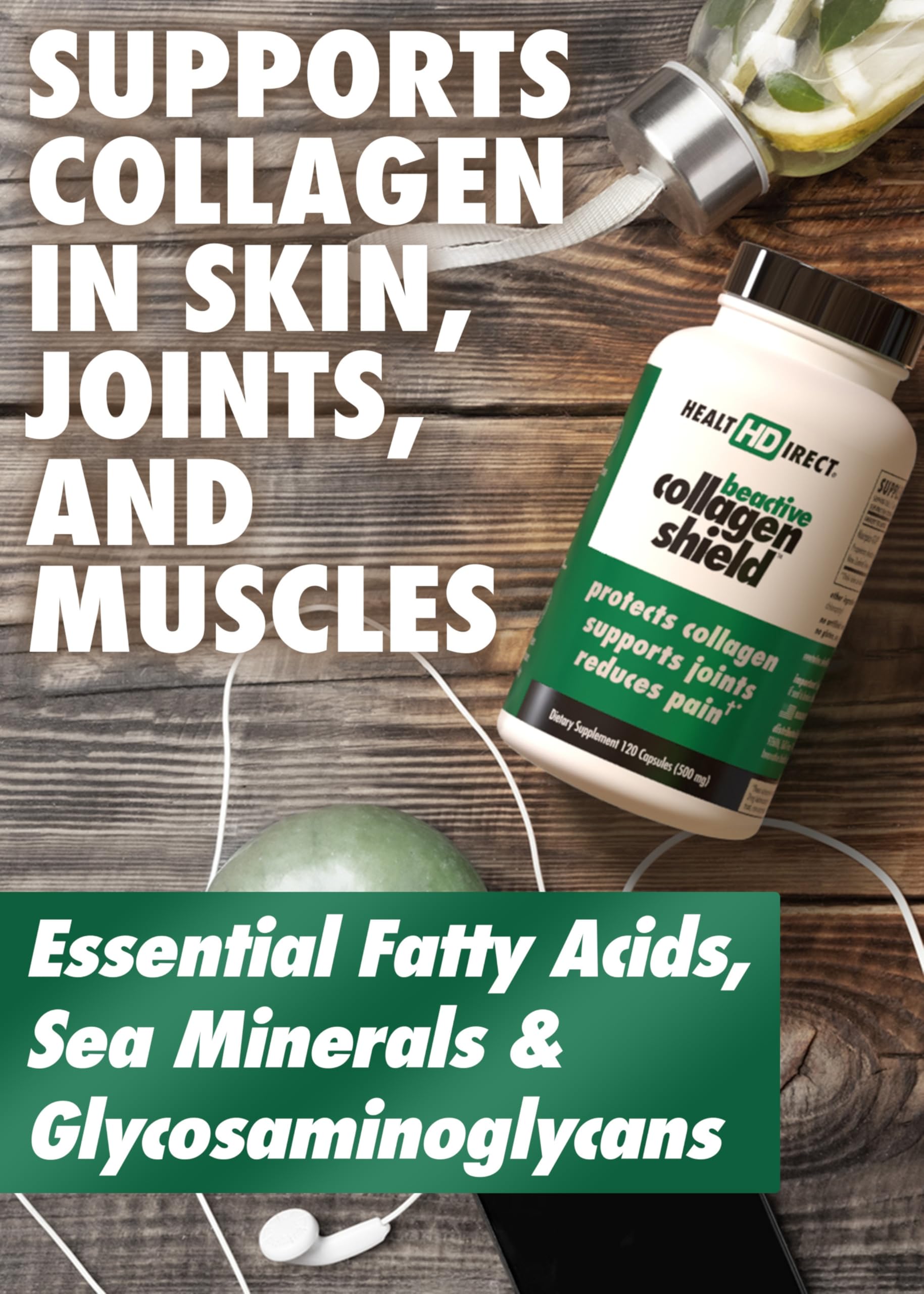 Health Direct Green-Lipped Mussel image emphasizes natural omega-rich ingredients