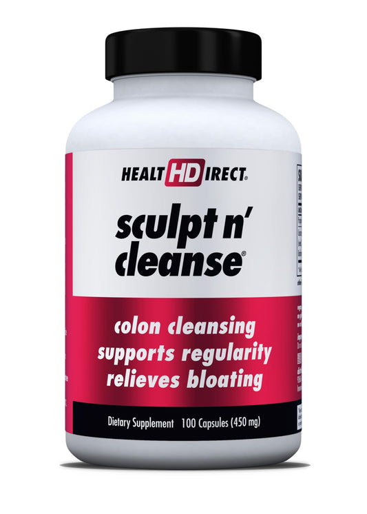 Health Direct Sculpt n' Cleanse bottle front supports digestive wellness.