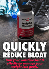 HEALTH DIRECT Sculpt n' Cleanse label close-up emphasizes plant-based formula and quality.
