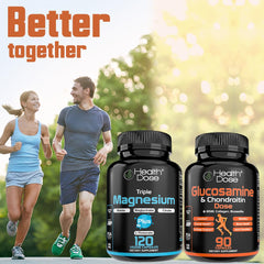 Health Dose Triple Magnesium bottle with clean veggie capsule packaging for a daily routine.