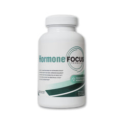 Health Focused Hormone Focus bottle showing the supplement for balanced estrogen metabolism