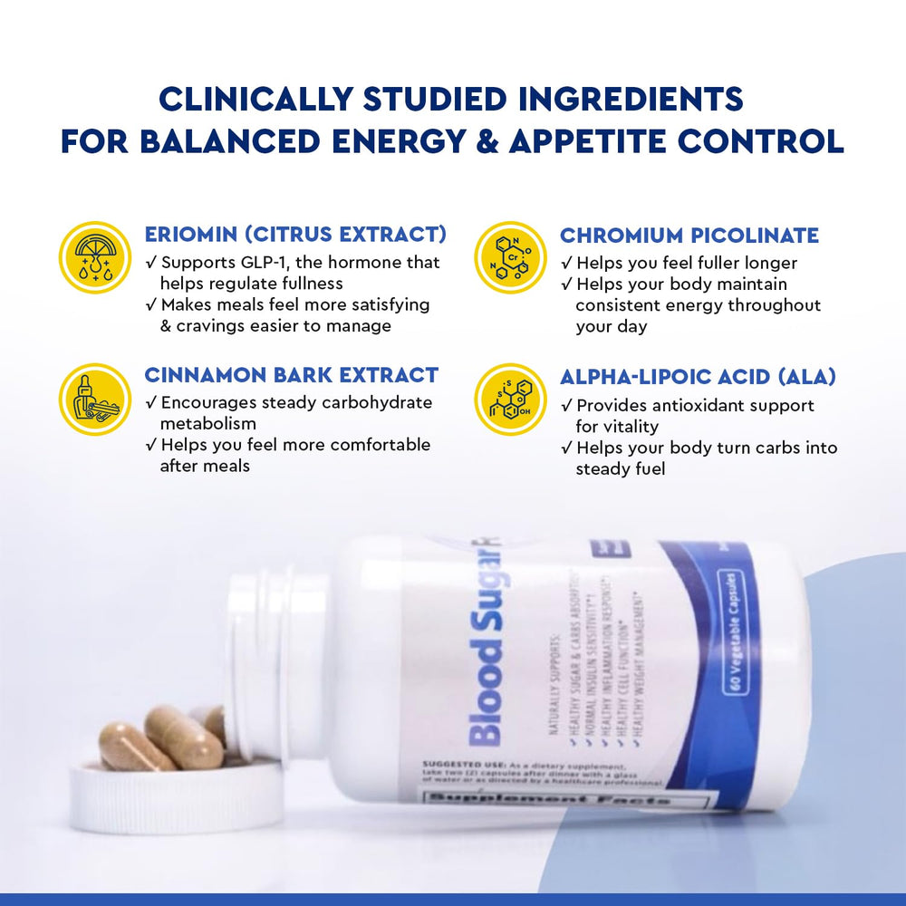 Health Focused JJ Smith Blood Sugar Focus concept image suggests mindful eating and energy balance.