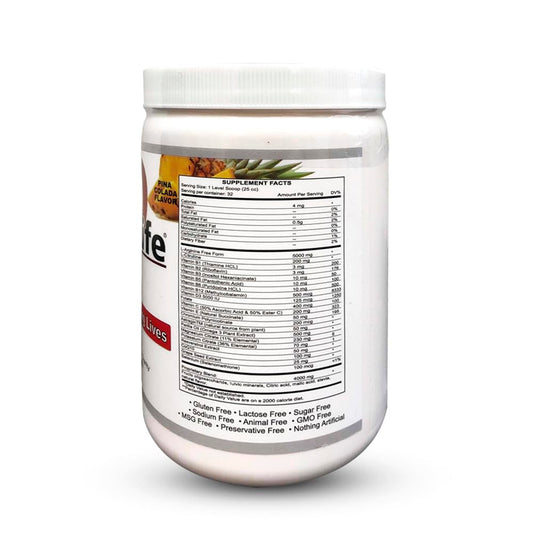 Health Guardian Cardio for Life scoop dissolving in water for quick mixing and use.