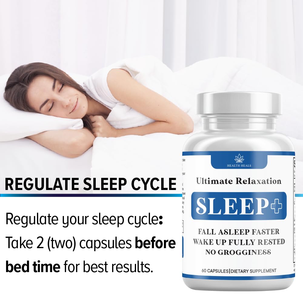 Health Heals ashwagandha and GABA capsules for evening relaxation