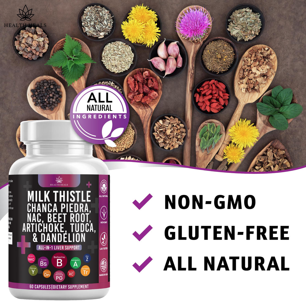 Health Heals NAC TUDCA caplets closeup notes antioxidant and liver-friendly potential.
