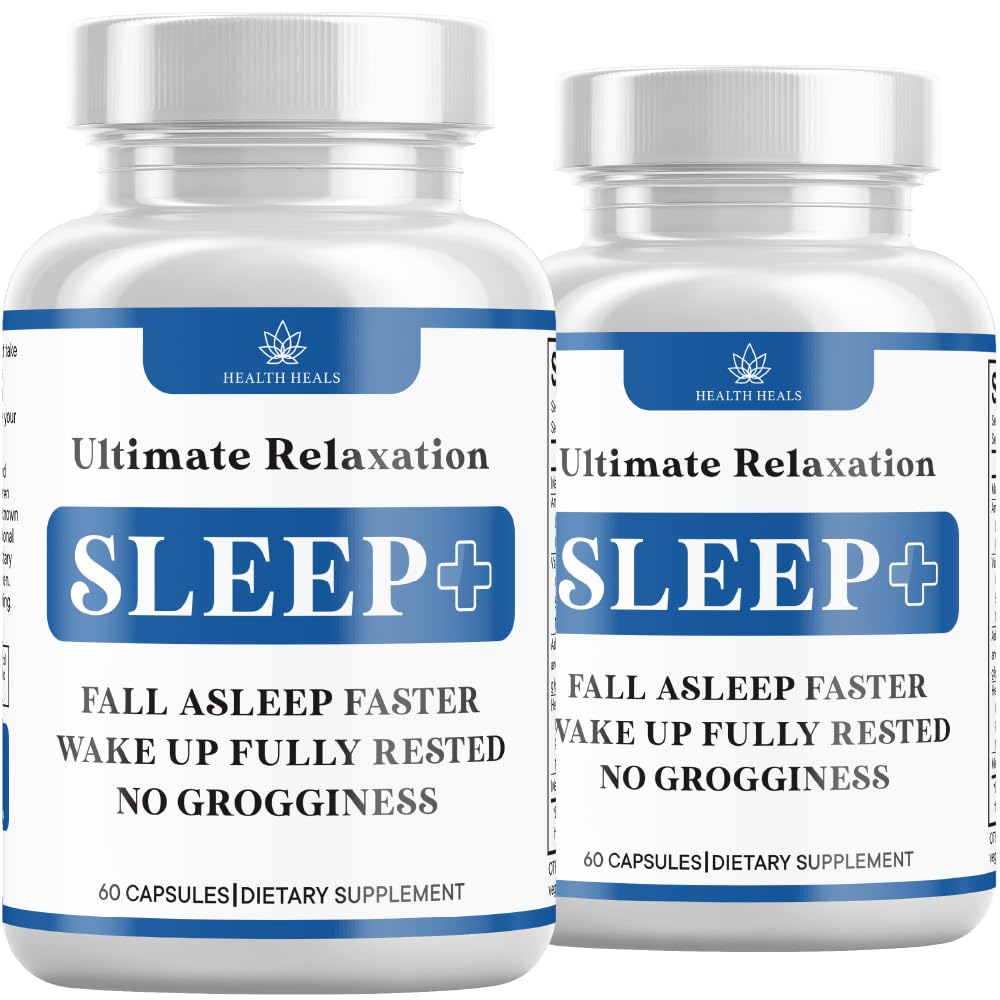 Health Heals Relaxation Sleep Aid bottle with capsules for calmer rest