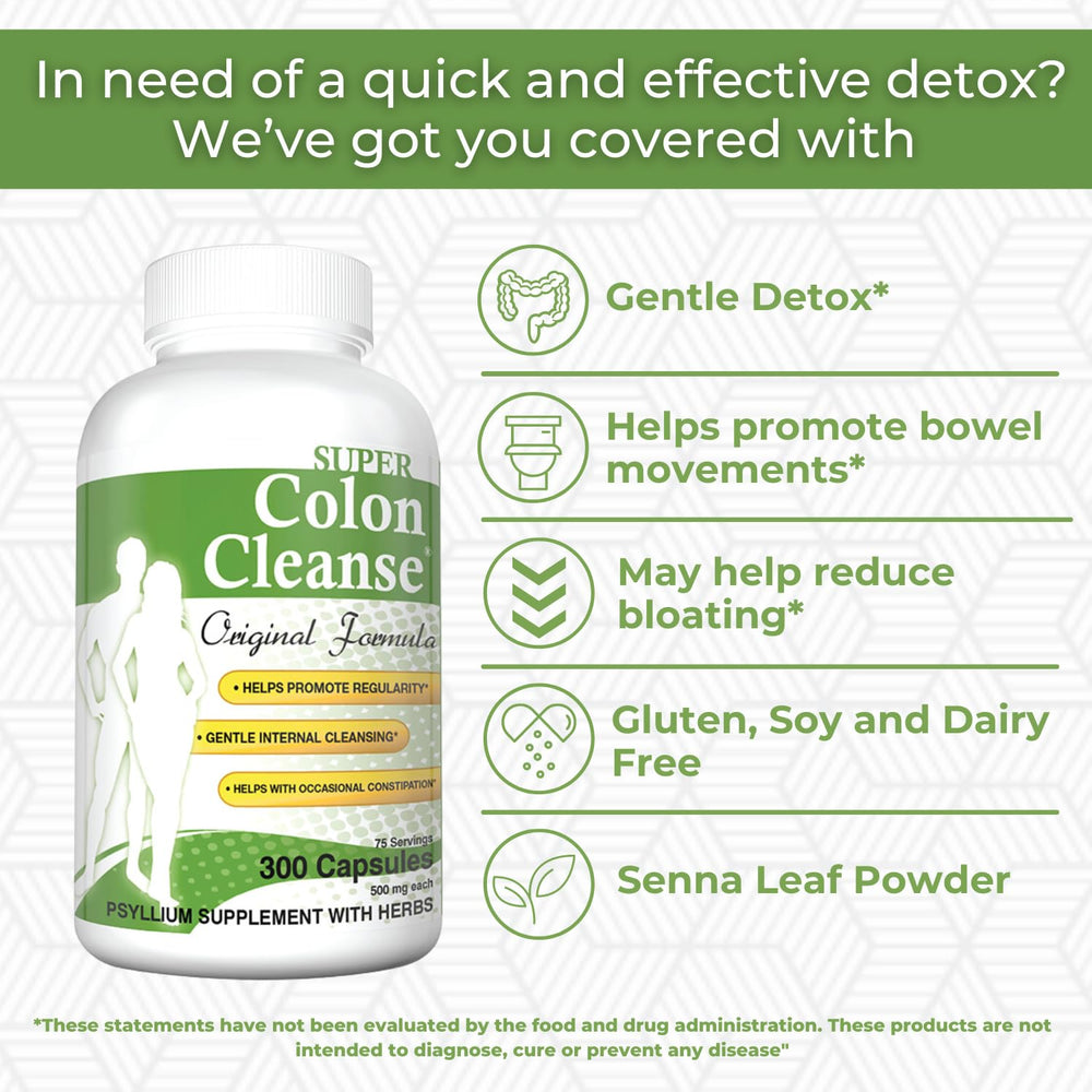 Health Plus Super Colon Cleanse psyllium husk fiber close-up.