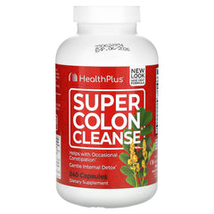 Health Plus Super Colon Cleanse bottle with capsules offering occasional digestion support.