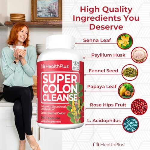Health Plus Super Colon Cleanse gluten-free formula on packaging