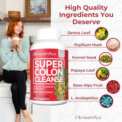 Health Plus Super Colon Cleanse gluten-free formula on packaging