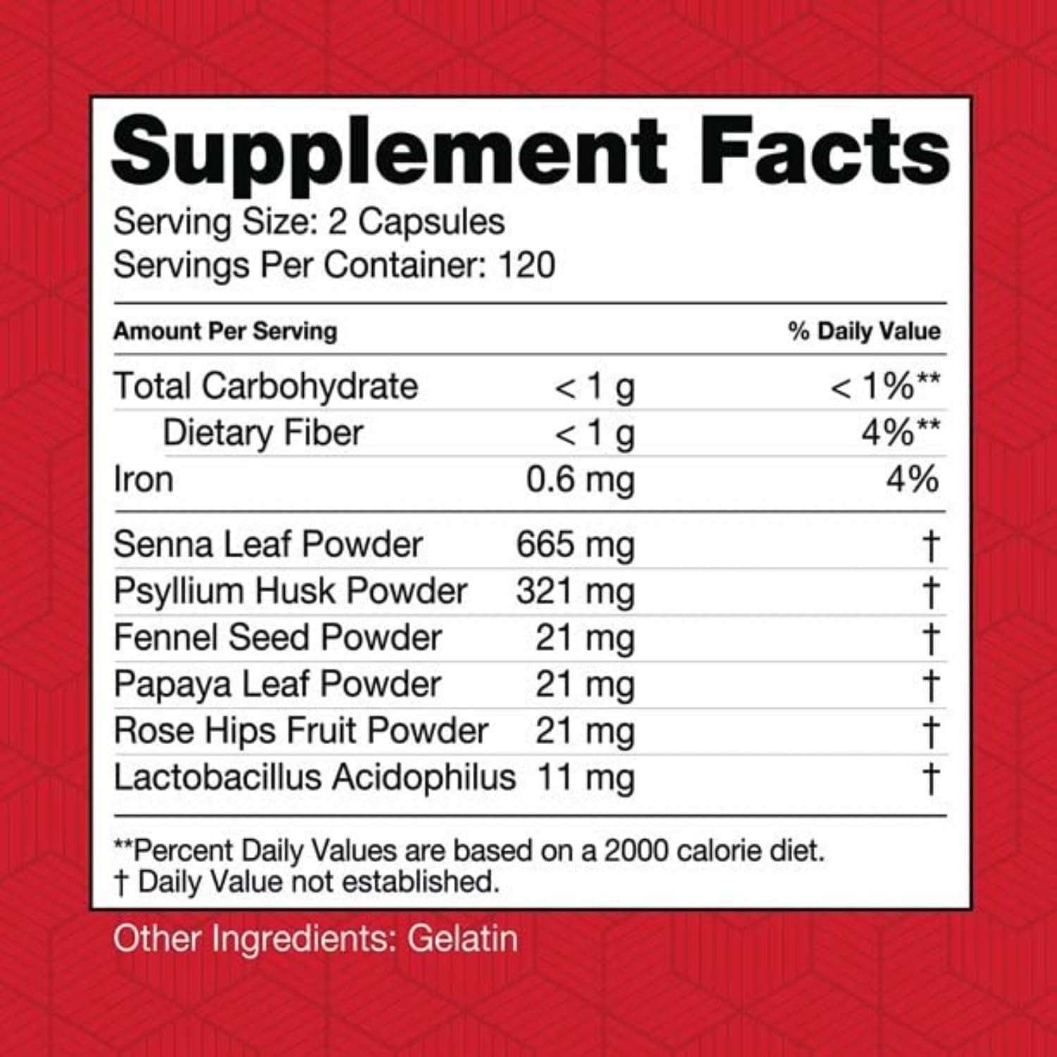 Health Plus Super Colon Cleanse label closeup; herbal blend details.