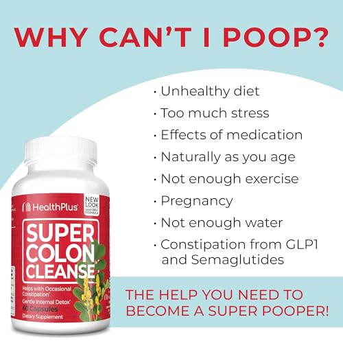 Health Plus Super Colon Cleanse label close-up highlighting natural ingredients