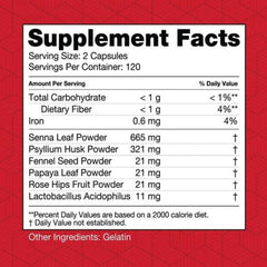 Health Plus Super Colon Cleanse label closeup; herbal blend details.