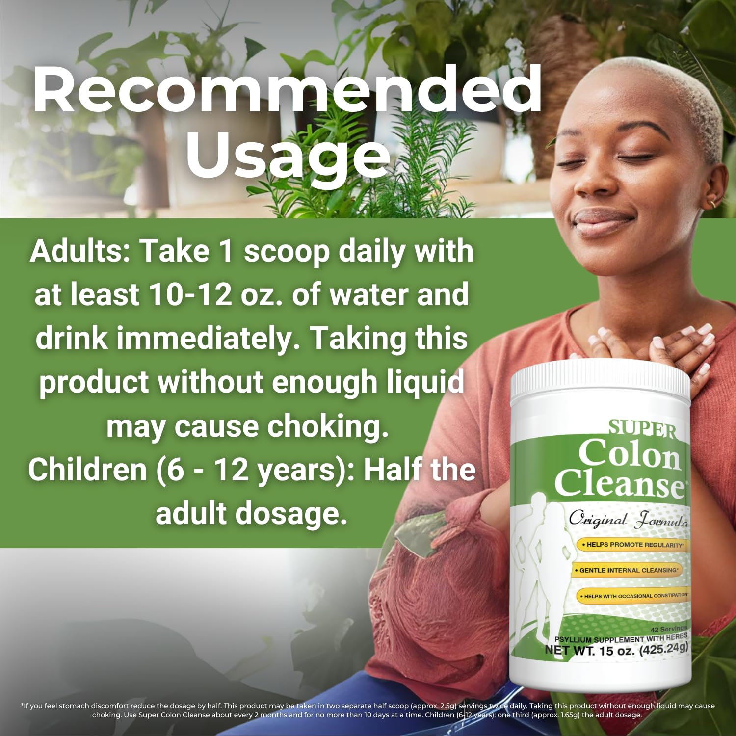 Health Plus Super Colon Cleanse label close-up showing the original formula.