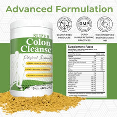Health Plus Super Colon Cleanse scoop beside the jar for easy daily use.