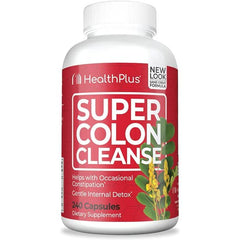 Health Plus Super Colon Cleanse packaging options showing varied container sizes.