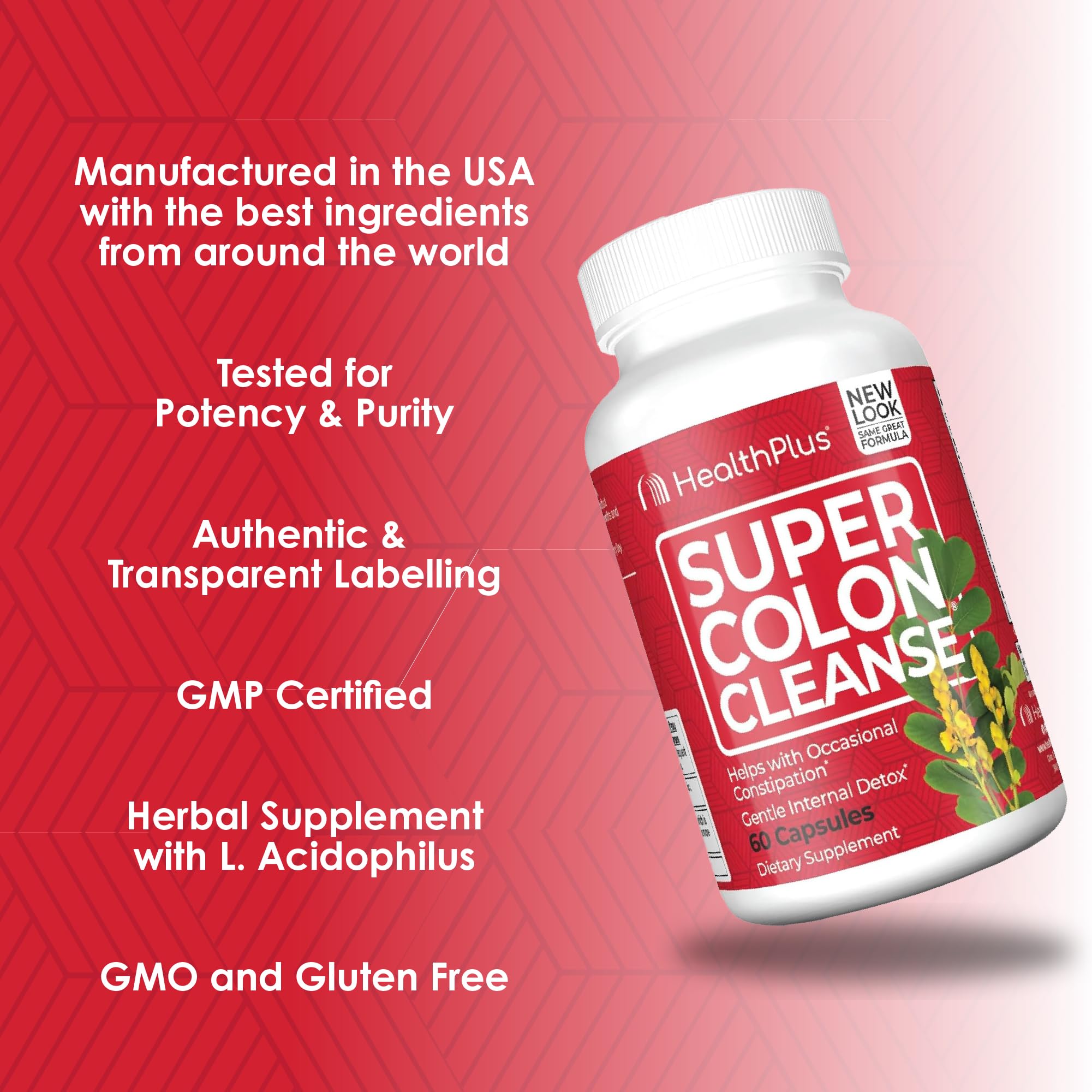 Health Plus Super Colon Cleanse serving size and capsule count for planning