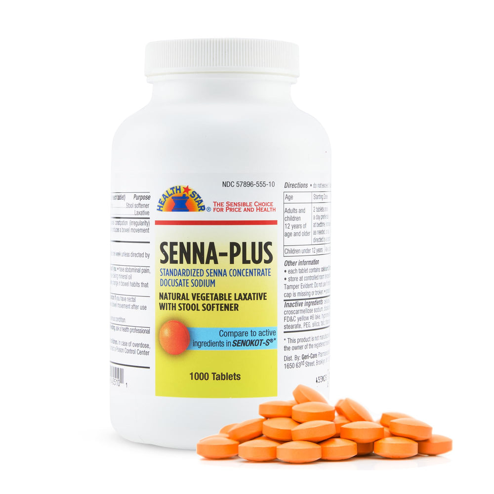 Health Star Senna Plus bottle front showing gentle relief concept