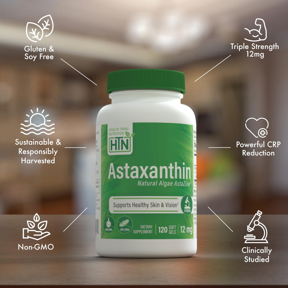 Astaxanthin derived from Haematococcus pluvialis algae for everyday antioxidant support
