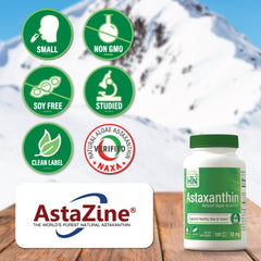 Pouring Health Thru Nutrition Astaxanthin bottle for daily use