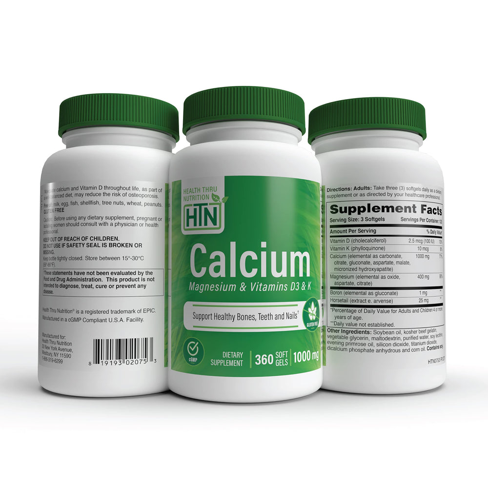 Health Thru Nutrition bottle angled view supports easy daily supplement routine.