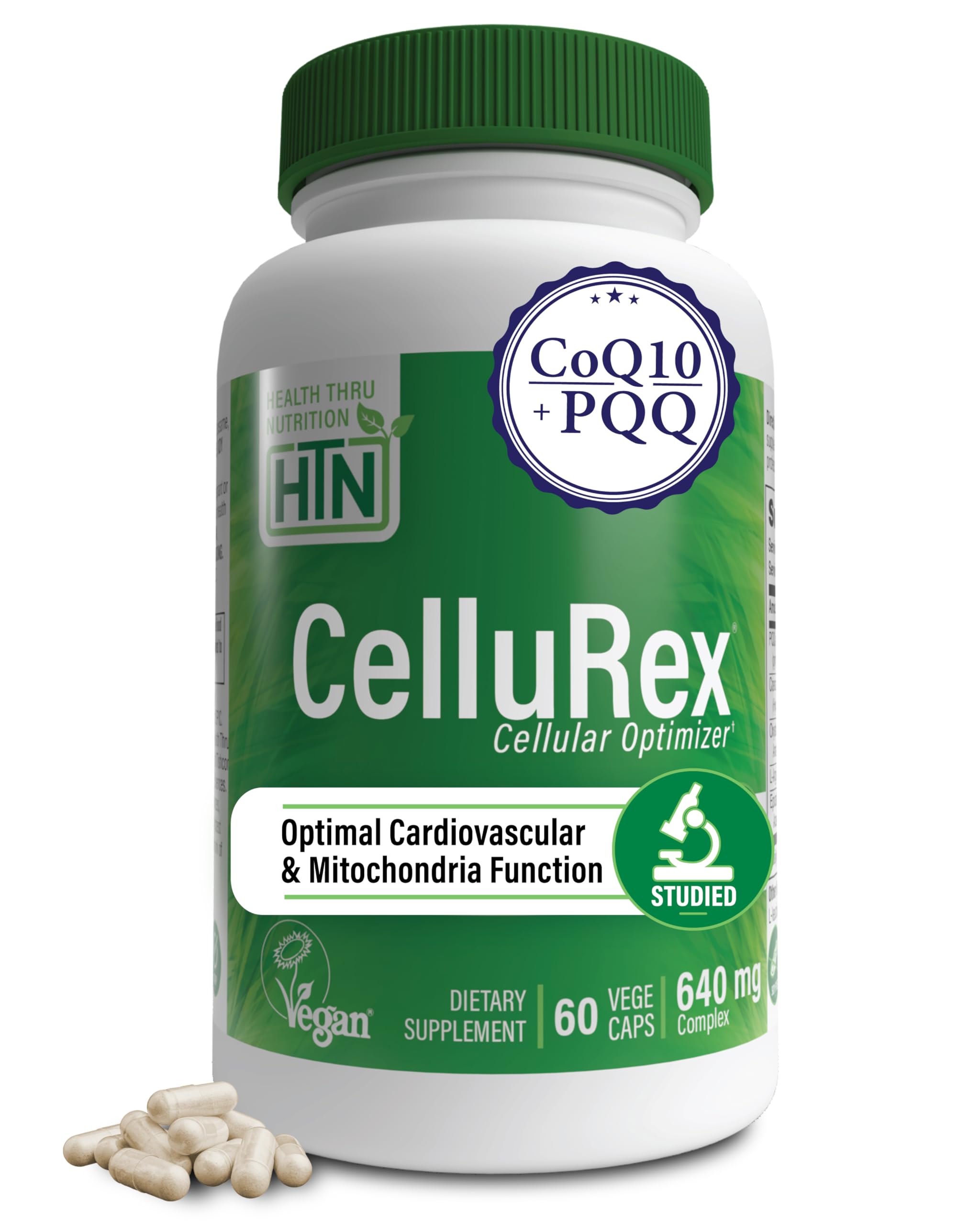 Health Thru Nutrition Cellurex bottle front for daily energy support.