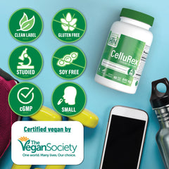 Cellurex CoQ10 and PQQ capsules arranged for mitochondrial and cognitive support.