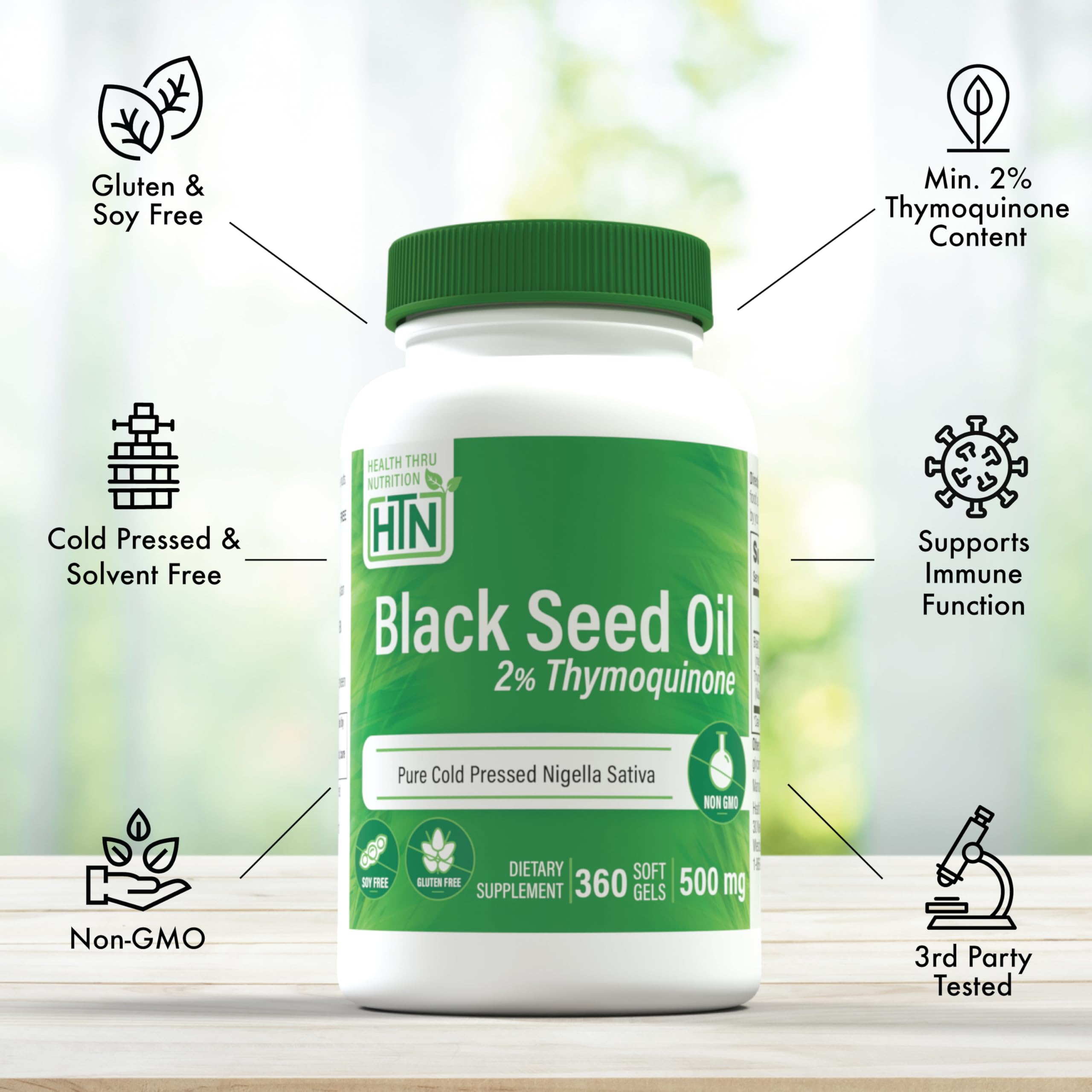 Pure organic Nigella sativa oil, cold-pressed pour