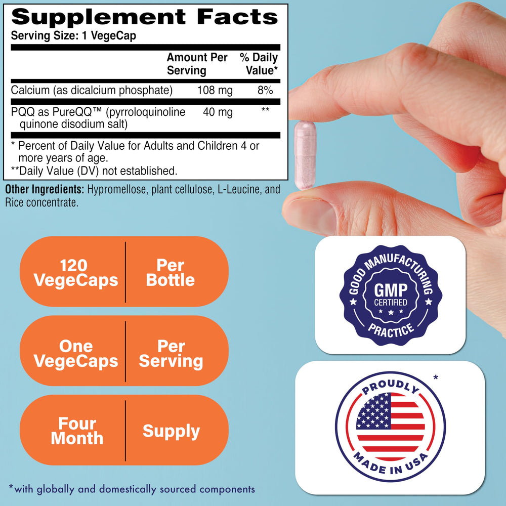 PureQQ capsule close-up highlighting vegan capsules and potency