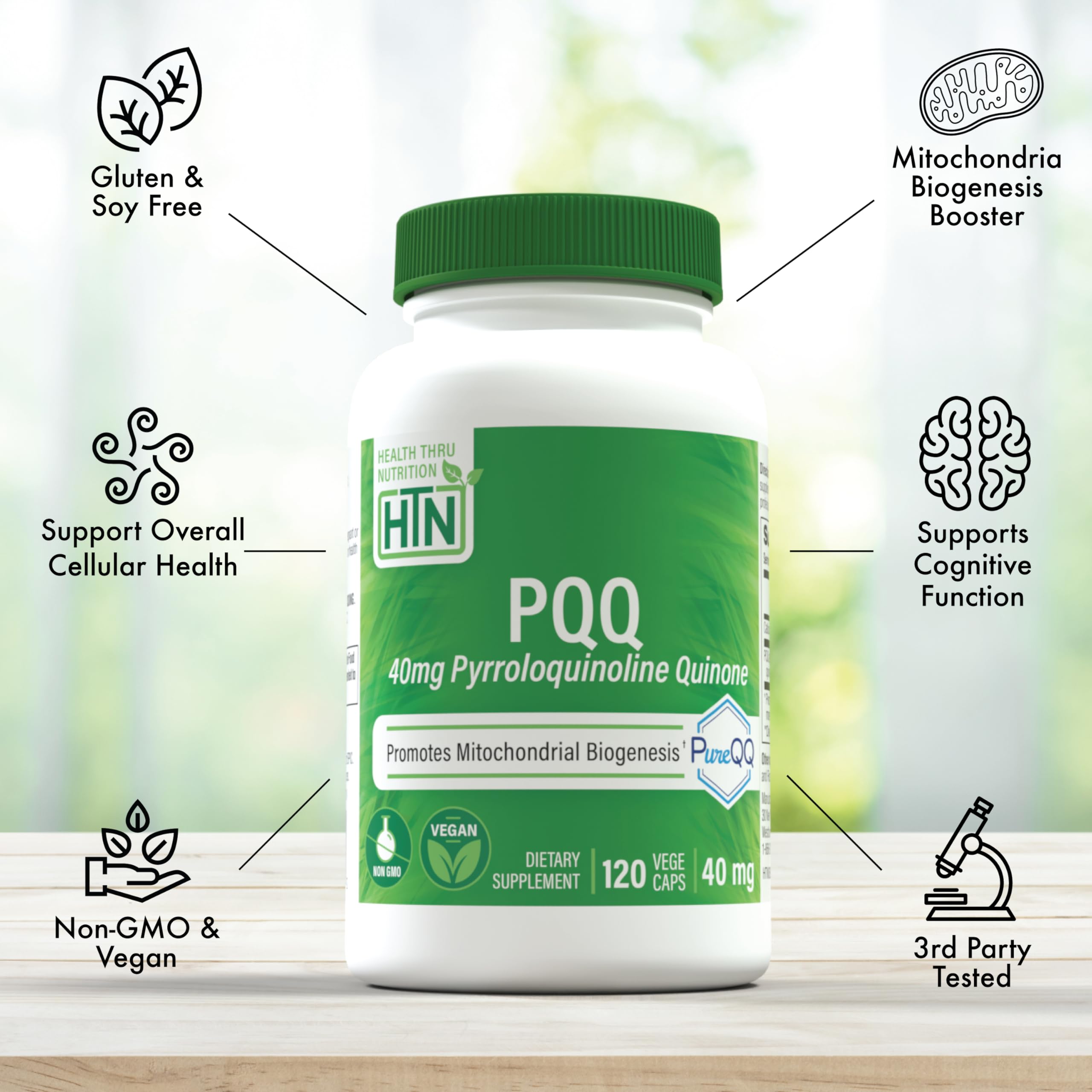 PureQQ packaging with third-party testing stamp and safety icons