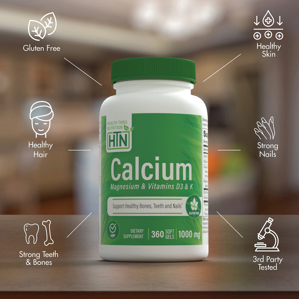 Health Thru Nutrition six-calcium-sources blend highlights comprehensive mineral coverage.