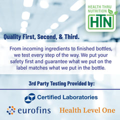 Health Thru Nutrition softgels pour shot emphasizes convenient, mess-free dosing.