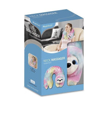 Health Touch vibrating neck massager with rainbow sloth design for soothing relief and relaxation