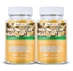 Health4All magnesium glycinate gummies bottle close-up highlighting pineapple flavor