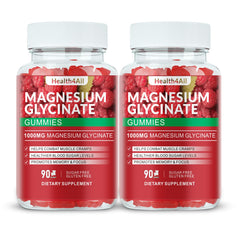 Health4All Magnesium Glycinate Gummies bottle with raspberry flavor for daily relaxation support