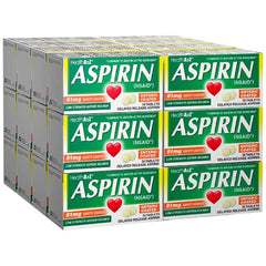 HealthA2Z Aspirin 81mg enteric-coated bottle for easier swallowing.