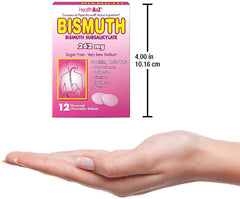 HealthA2Z Bismuth Subsalicylate on-the-go pack indicating quick use.