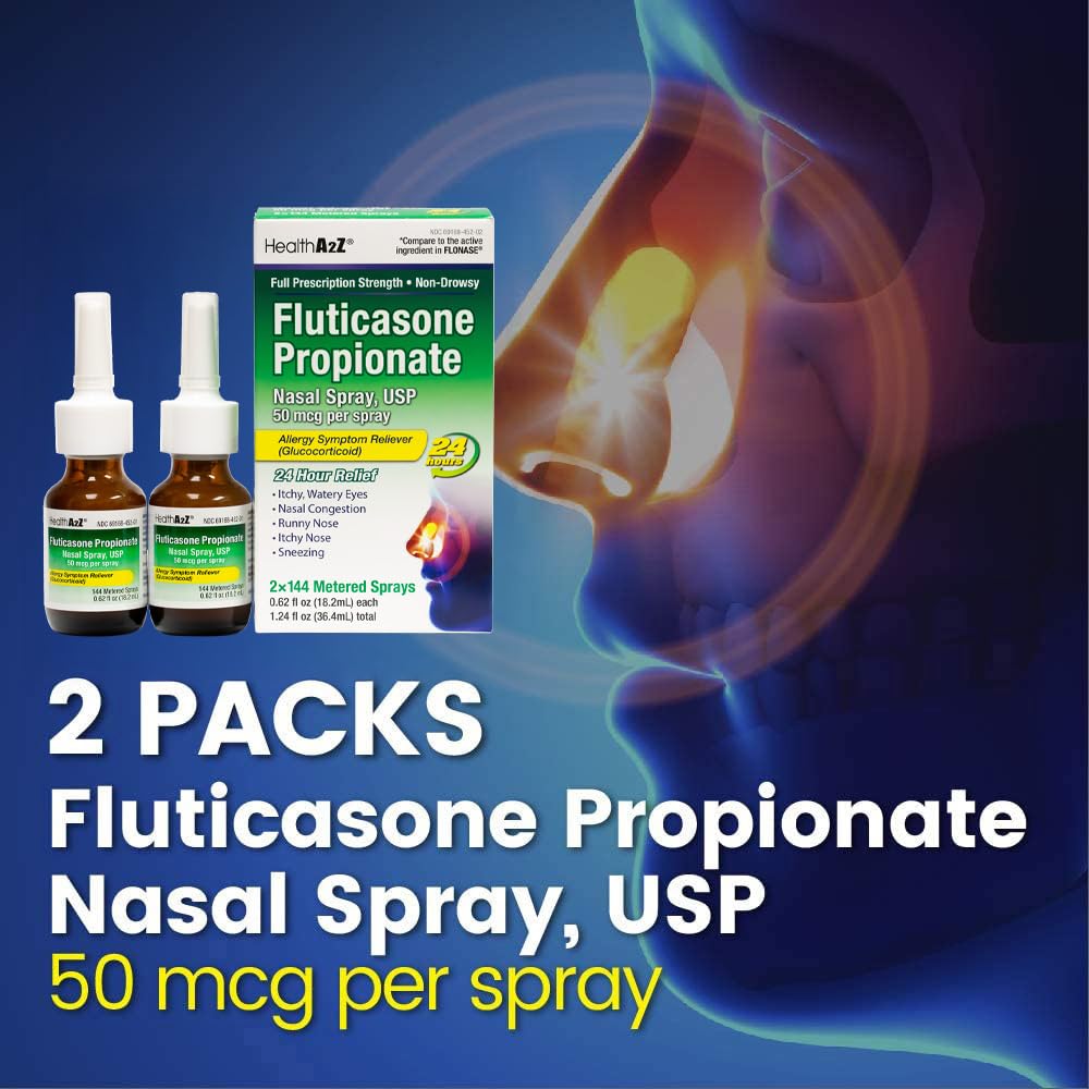 HealthA2Z Fluticasone dosage detail communicates per-spray strength clearly