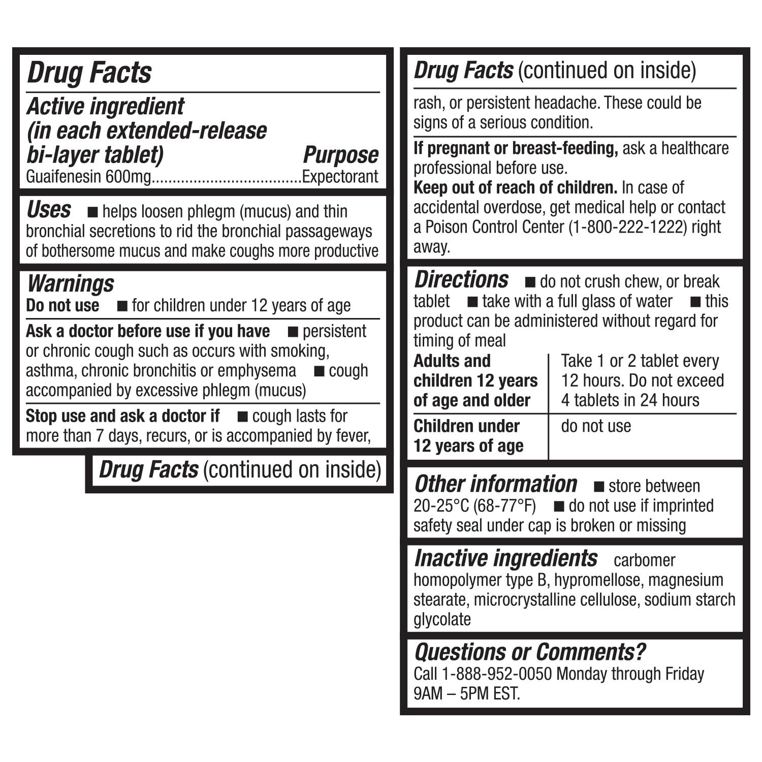 HealthA2Z Mucus Relief packaging box emphasizes no benzene in ingredients