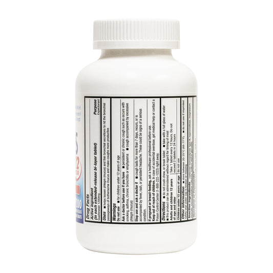 Close-up of HealthA2Z Mucus Relief tablet with 1200 mg dose